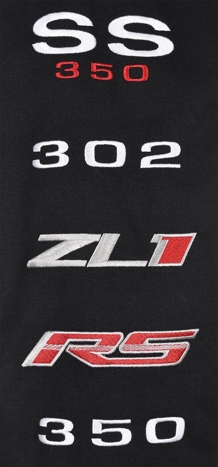 JH DESIGN GROUP Men's Chevy Camaro Collage Embroidered Cotton Twill Jacket