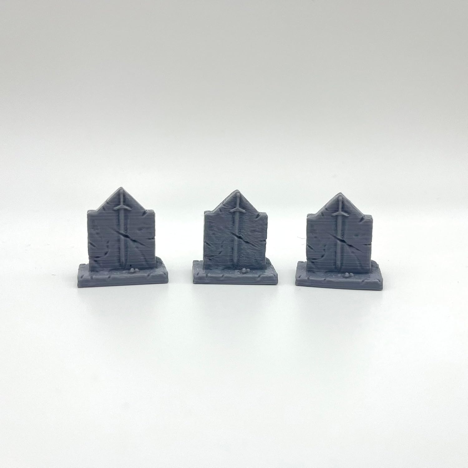 Generic Graveyard Scenery, Mausoleum Scene for 18mm Miniatures Wargame, 3D Printed and Paintable
