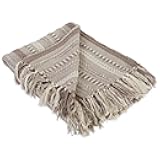 DII Braided Striped Decorative Throw Blanket, 50x60, Stone