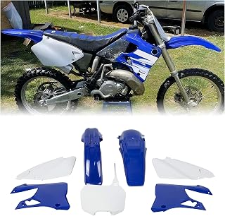Replica Restyle Plastic kit Compatible with 1996-2001 Yamaha YZ125 YZ250 Blue & White Sturdy Durable ABS Plastic