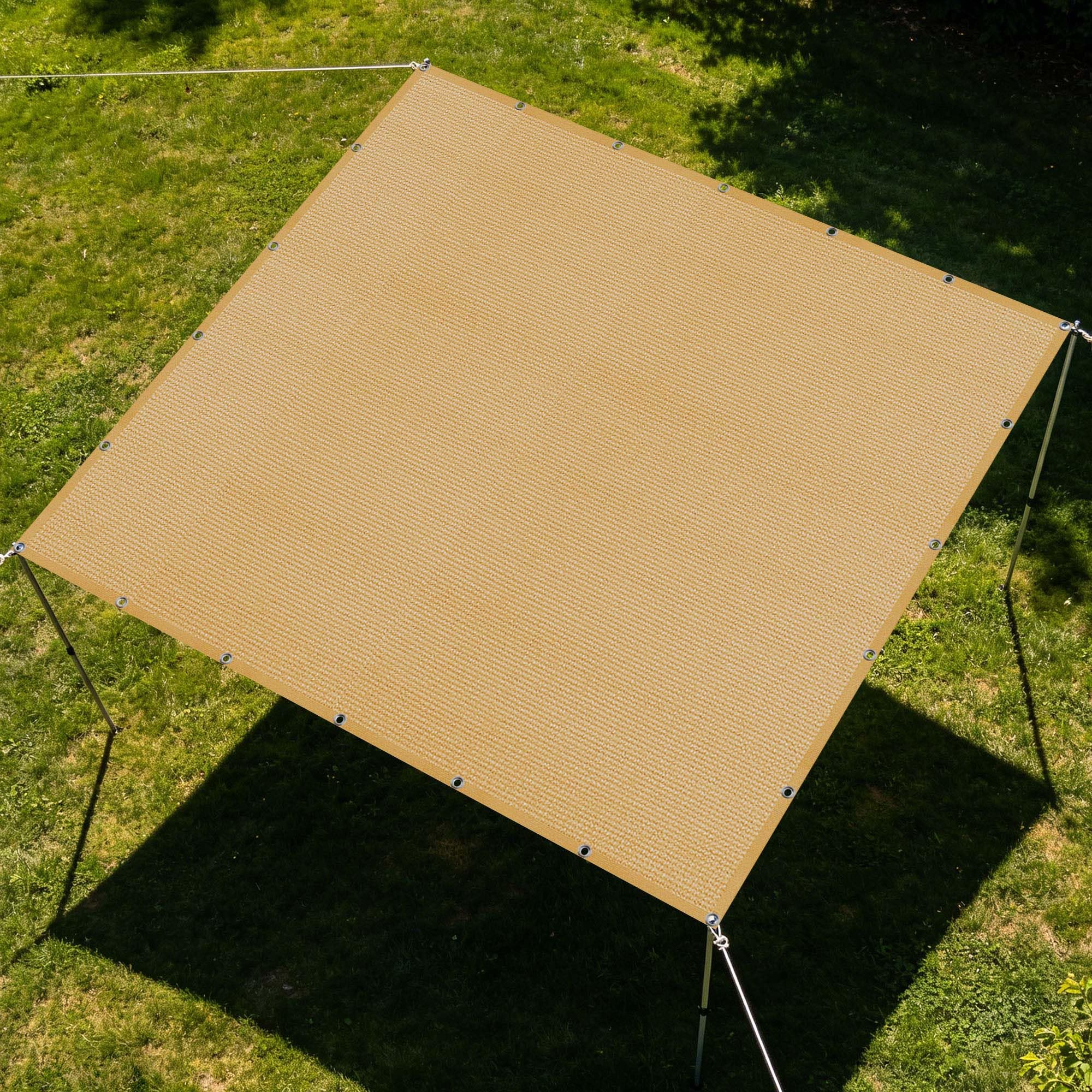 Filet d'ombrage rectangulaire 301x306 cm brise-vent perméable avec œillets pour serre