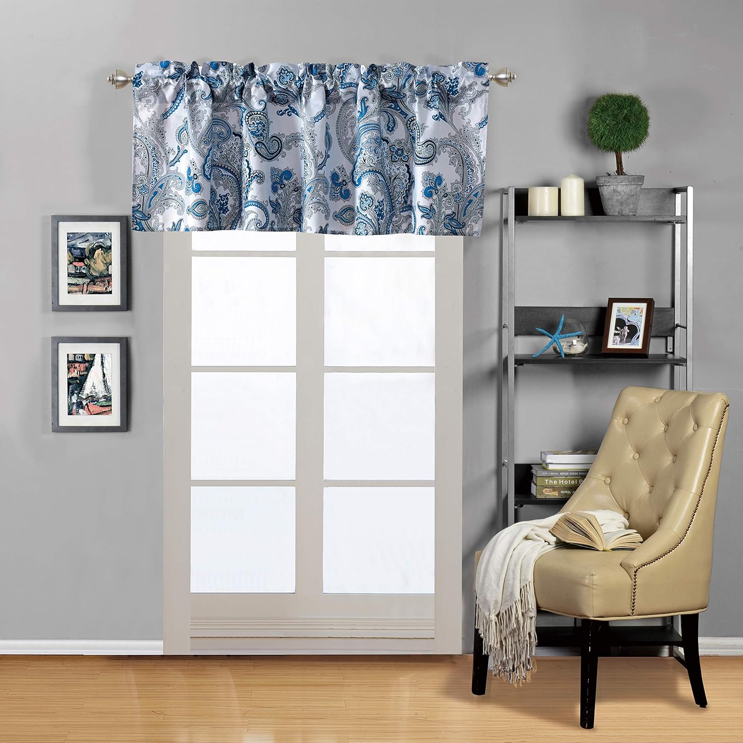 Grand Linen 3-Piece Oversize Queen (100" X 95") Fine Printed Prewashed Quilt Set Reversible Bedspread Coverlet Bed Cover (Grey, Black, White, Blue, Paisley)