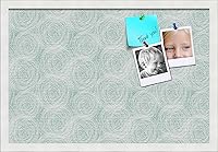 Vista 25 de PinPix ArtToFrames - Tablero de anuncios de corcho personalizado de 18 x 12 pulgadas. Este tablero de anuncios de círculos aguamarina tiene un Blanco