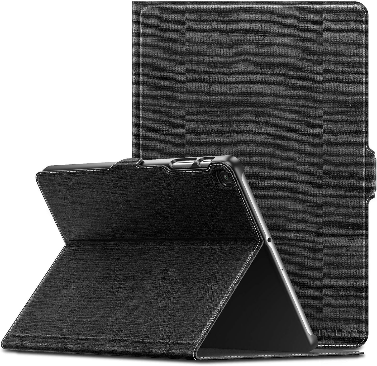 Infiland Samsung Galaxy Tab A 10.1 2019 Case, Multiple Angle Stand Cover Compatible with Samsung Galaxy Tab A 10.1 Inch Model SM-T510/SM-T515 2019 Release Tablet, Black