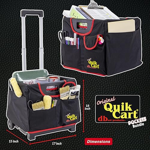 Miniatura 8 de dbest products Quik Cart Sport - Caja plegable con ruedas para profesores, capacidad de 80 libras, hecha de plástico resistente utilizado como