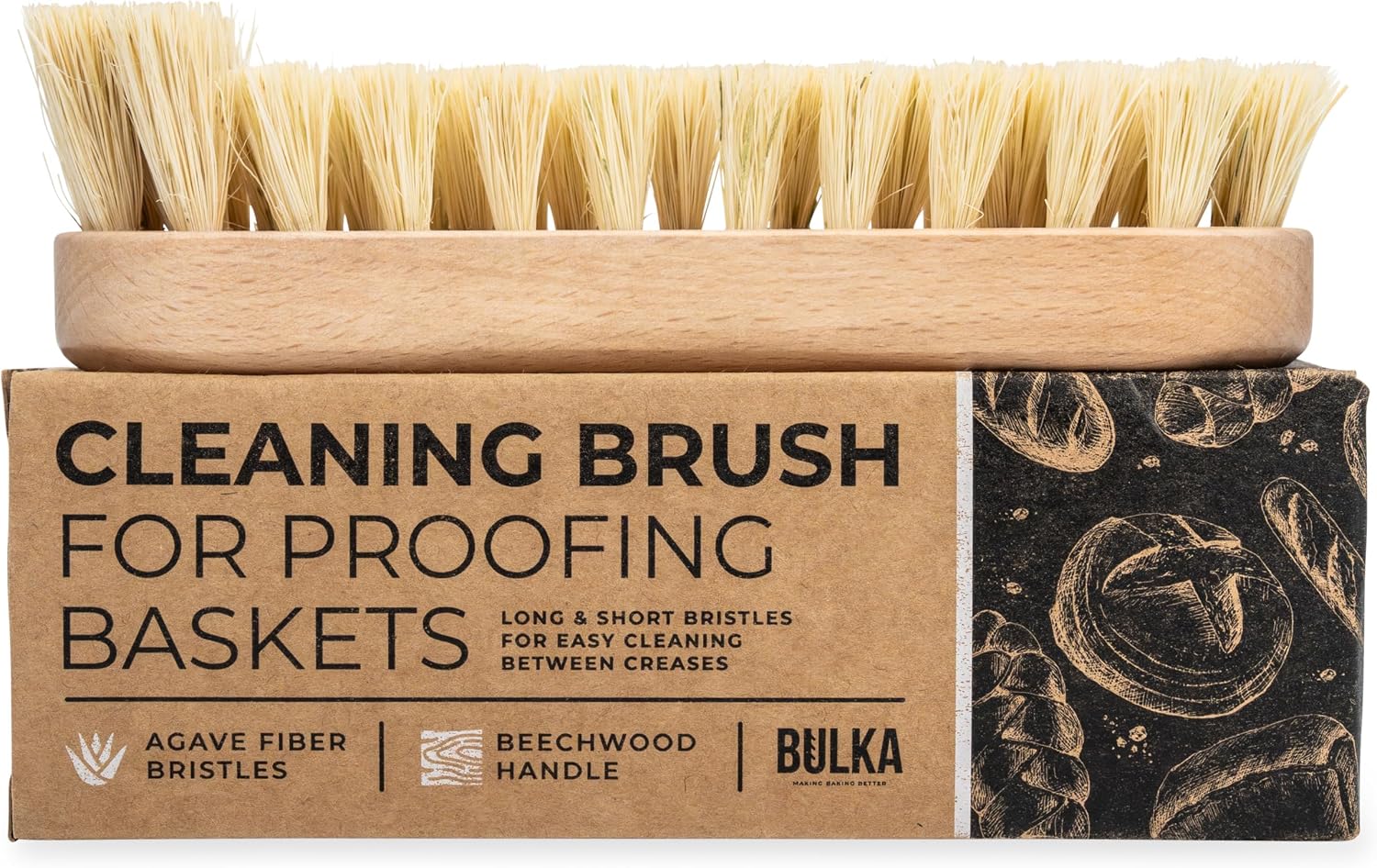 Bulka Banneton Natural Cleaning Brush for Wood Pulp Sourdough Baskets