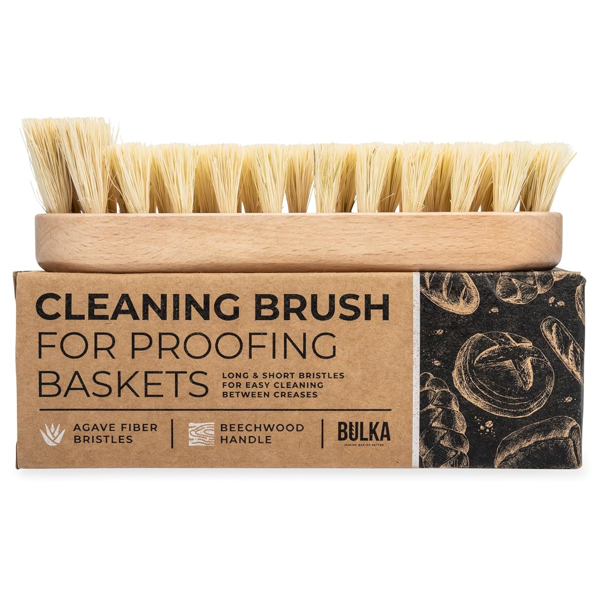 Bulka Banneton Natural Cleaning Brush for Wood Pulp Sourdough Baskets