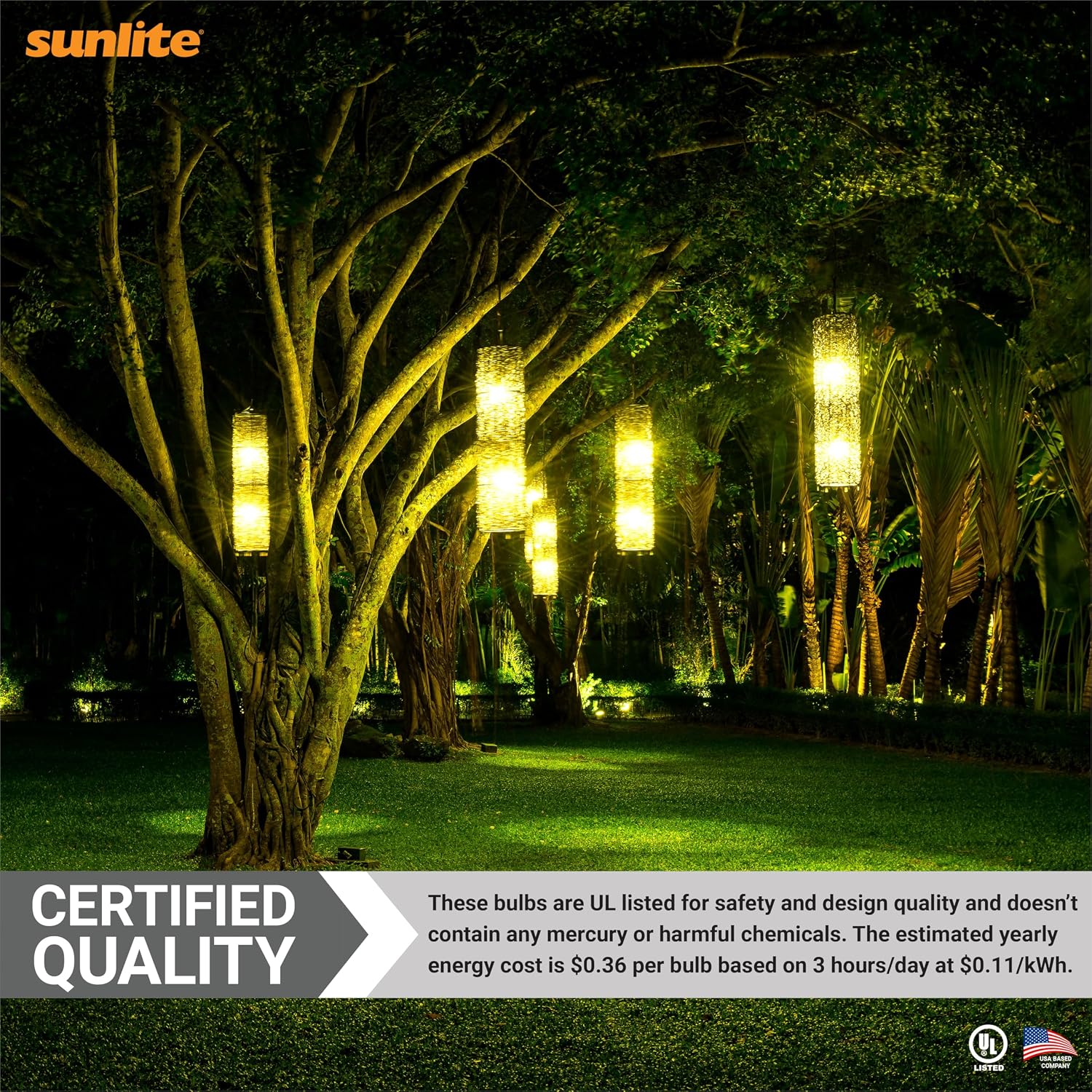 Sunlite 41726 LED A19 Colored Light Bulb, 3 Watts (25w Equivalent), E26 Medium Base, Non-Dimmable, UL Listed, Party Decoration, Holiday Lighting, 6 Count, Yellow image 5