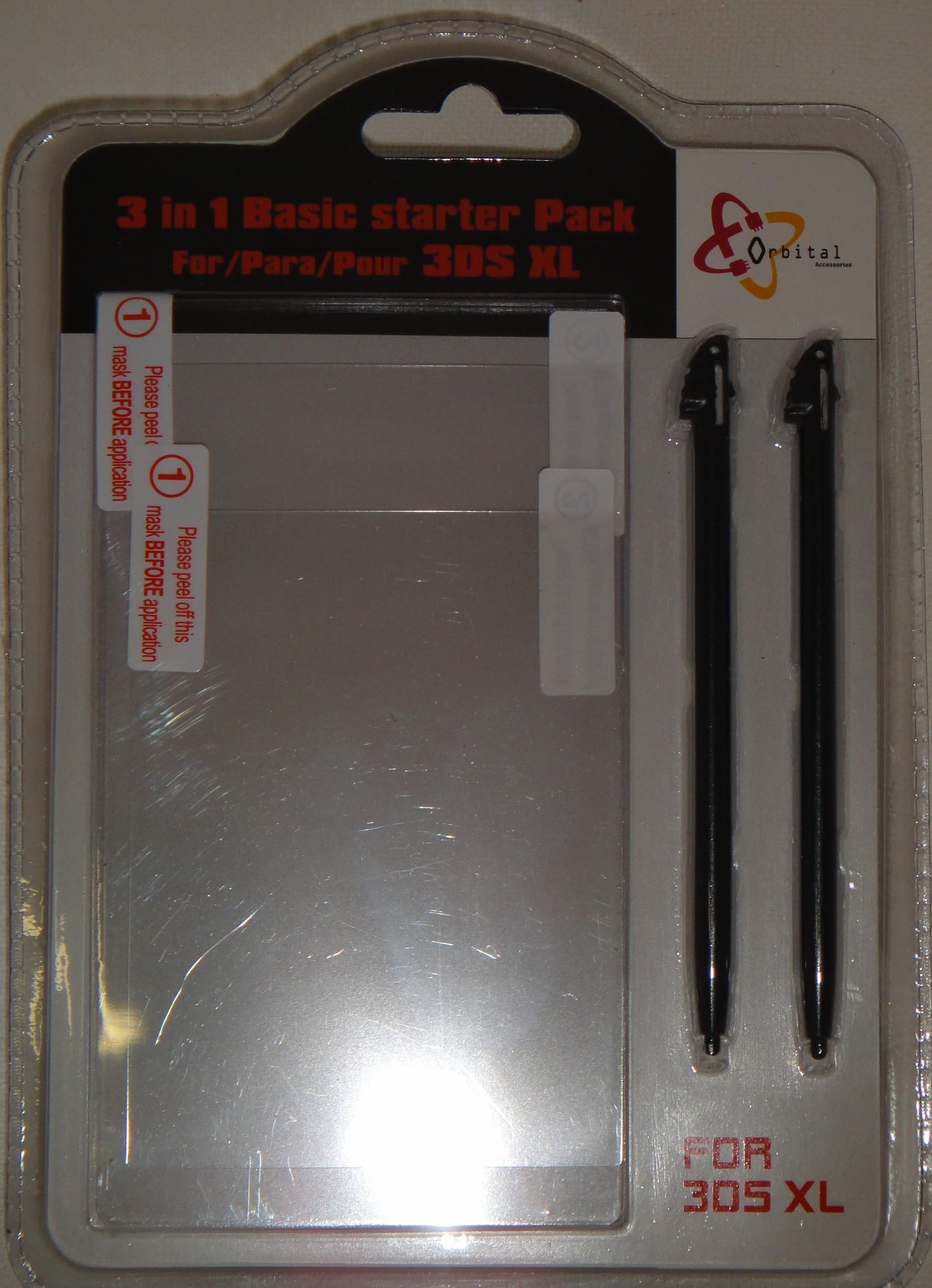 Orbital 3DS XL Stylus and Protective Film Kit Black