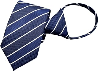 Mens Boys Skinny Pre-tied Zipper Ties Wedding Patterned Designer Clip on Necktie