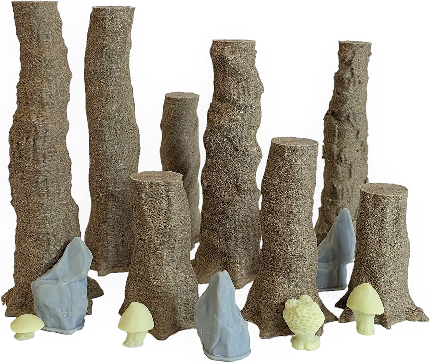 Extruded Gaming Charred Forest Terrain Set - 7 Trees & 3 Rocks For D&D, Tabletop RPGs (No Paint Needed) - View #4