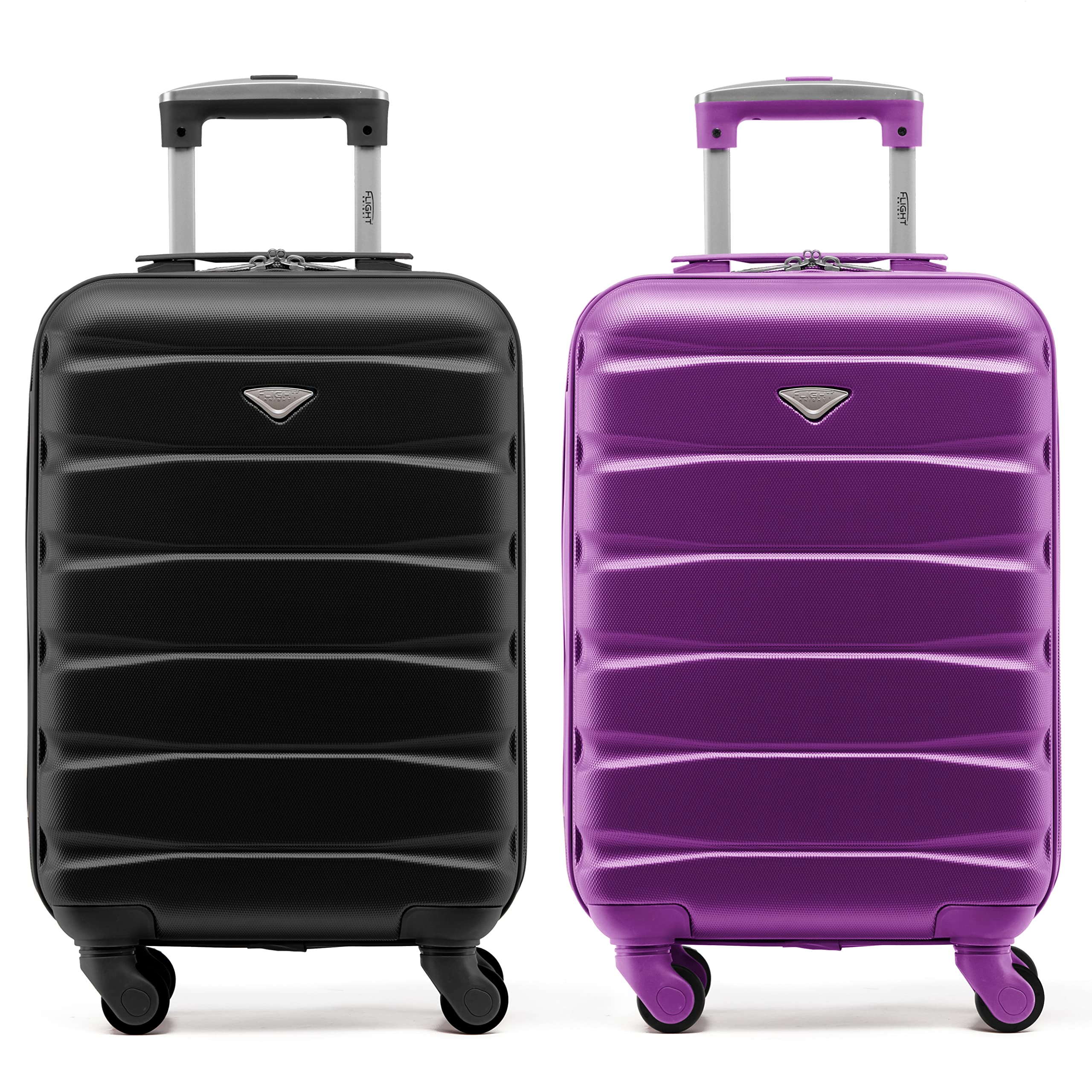 Flight Knight Suitcase Set of 2 Lightweight 4 Wheel ABS Hard Case Cabin Carry On Hand Luggage Approved for Over 100 Airlines Including easyJet, British Airways, Ryanair & Many More 55x35x20cm — view 136