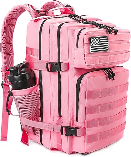 Miniatura 93 de LHI Military Tactical Backpack for Men Molle Daypack 45L Army 3 Days Assault Pack Bag Large Rucksack With Bottle Holder(12*20*12)