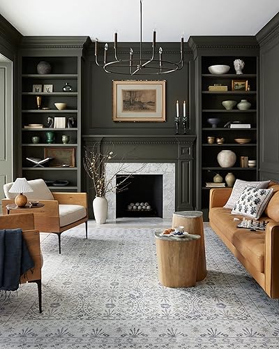 Miniatura 2 de Rifle Paper Co. x Loloi Maison Collection MAO-03 Rosette Ivory - Alfombra de muestra de 18 x 18 pulgadas