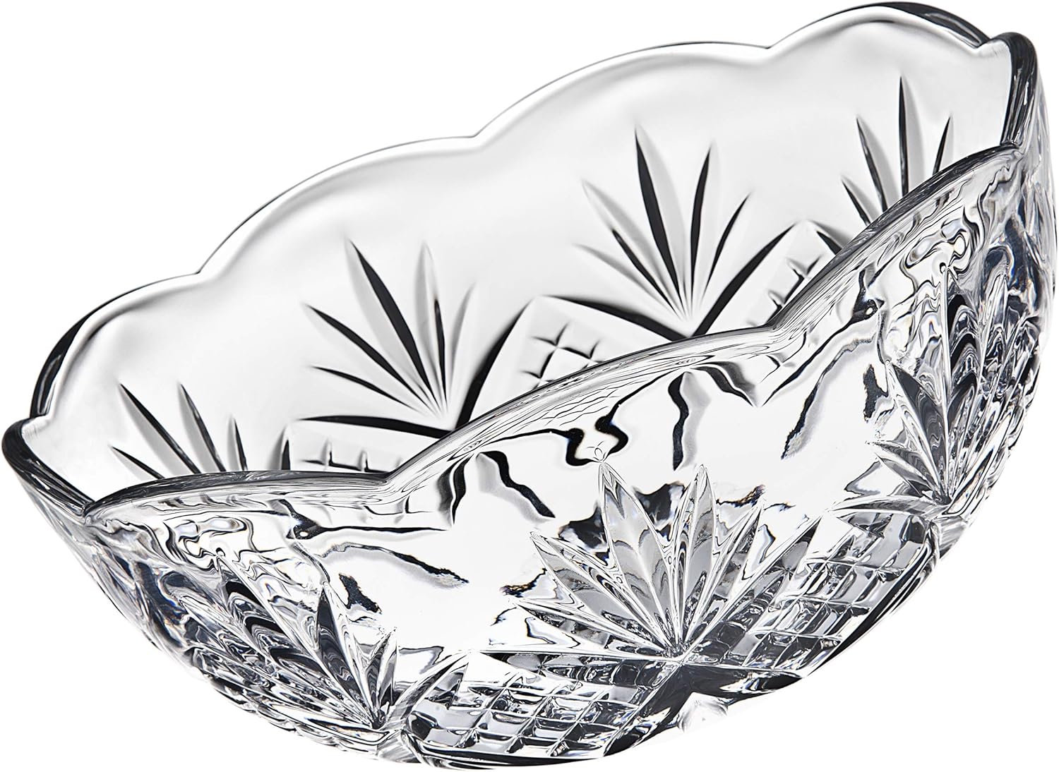 Godinger Bowl Set for Salad, Serving, Mixing, Dublin Crystal Collection - Set of 3