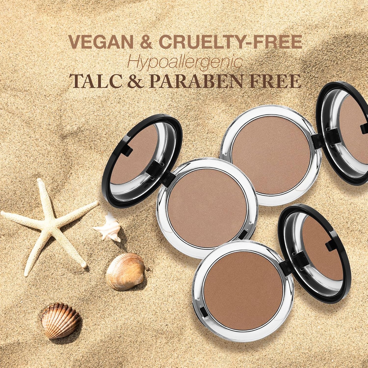 bellapierre Compact Mineral Bronzer | Beautifully Warms for a Sun Kissed Glow | Infused with Nourishing Jojoba | Non-Toxic & Paraben Free Formula - Pure Element - 0.35 Oz