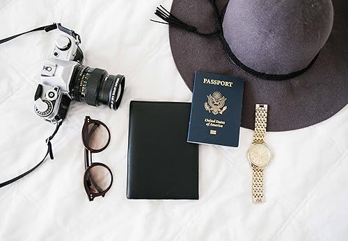 Miniatura 5 de Karandu Marco de fotos de cuero de paisaje doble 4x6 - negro