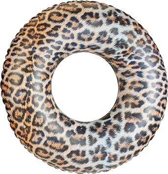Poolcandy Safari Collection Leopard Print Jumbo 48" Pool Tube; High Resolution Photo RealPrint Technology