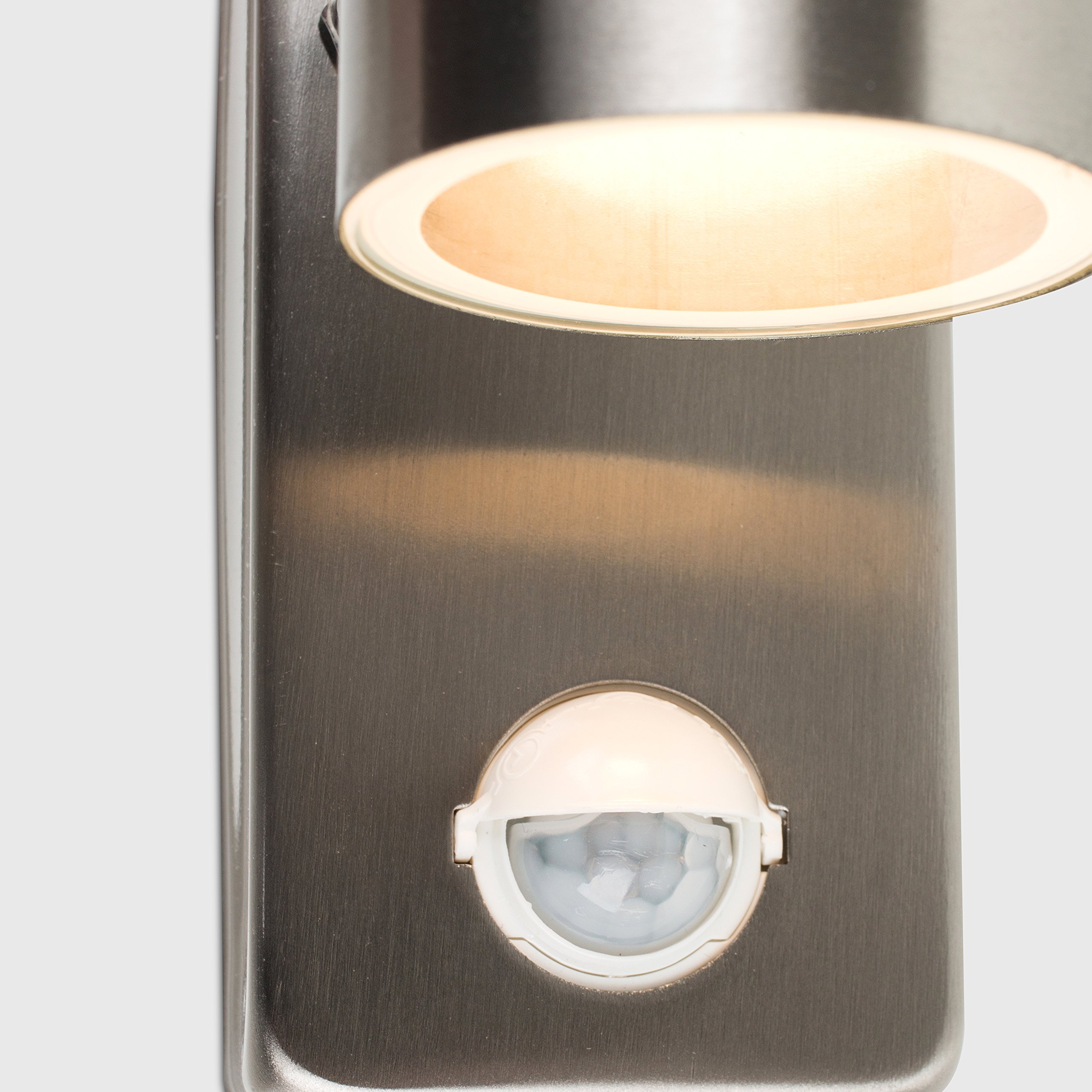 Nowoczesne oświetlenie ogrodowe ze stali nierdzewnej na zewnątrz z czujnikiem ruchu PIR - klasa IP44 - w komplecie z 5 W LED GU10 żarówka [6500 K zimna biel]
