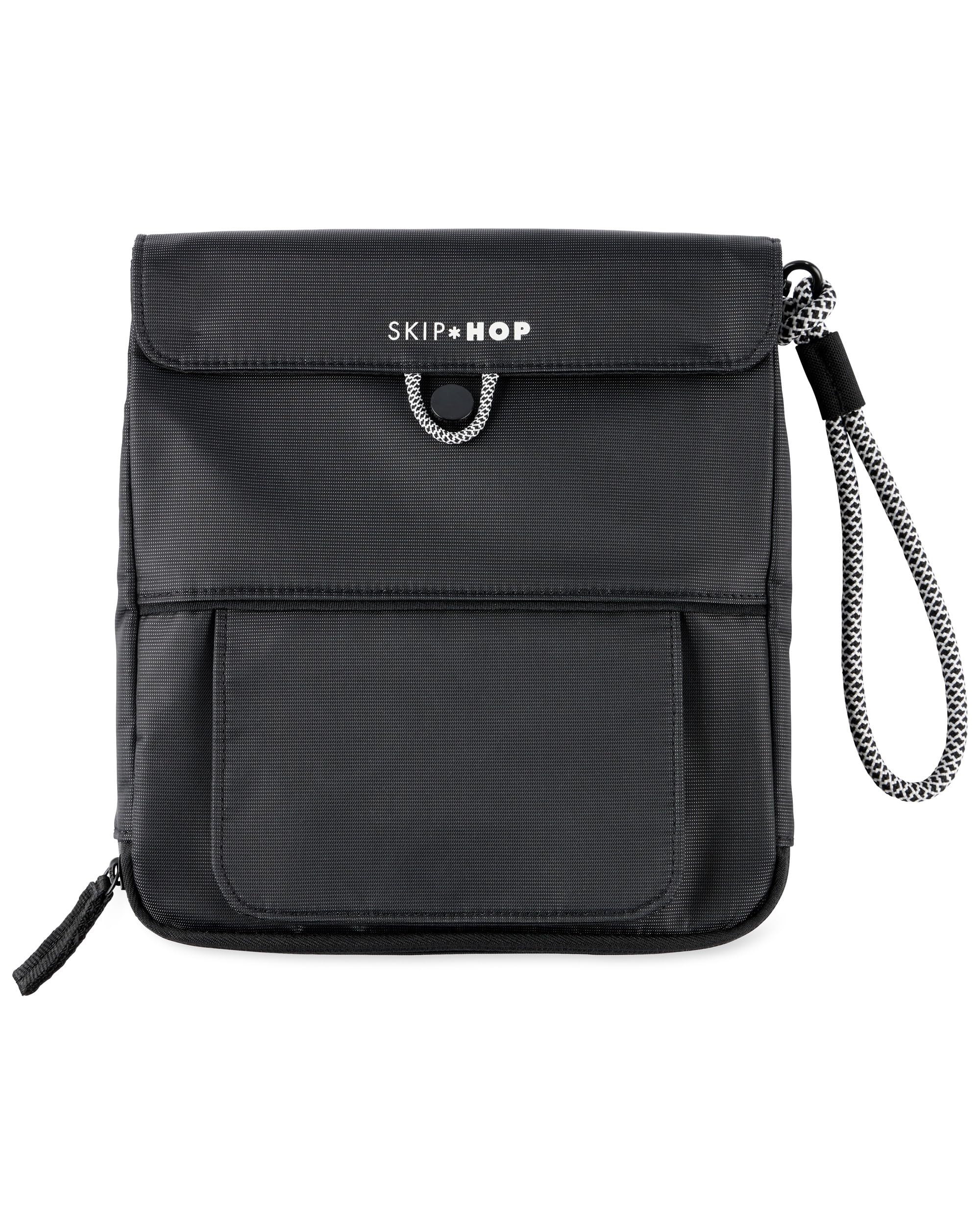 Skip Hop Travel Baby Changing Pad with Easy-Clean Surface, Covers Public Changing Stations, Wipes Pocket, Diaper Storage, Disposable Bag Dispenser and