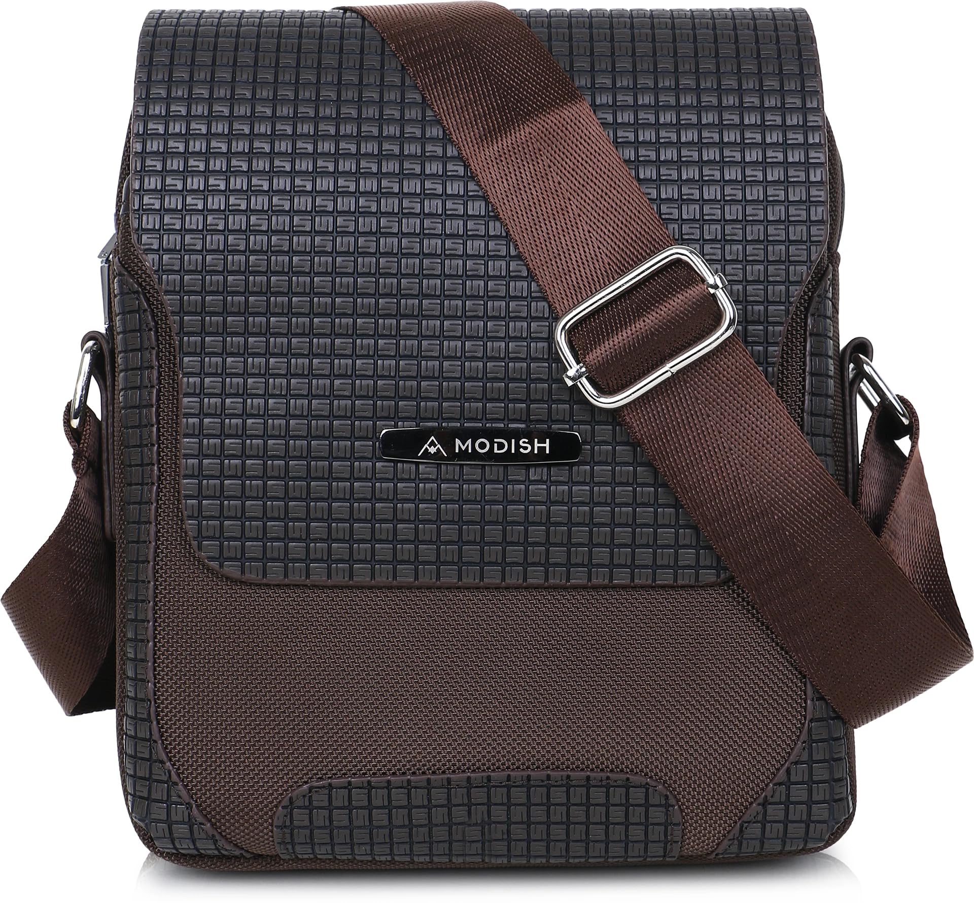 Crossbody Messenger Bag, Black, Textured Flapover, Adjustable Shoulder Strap-image-42