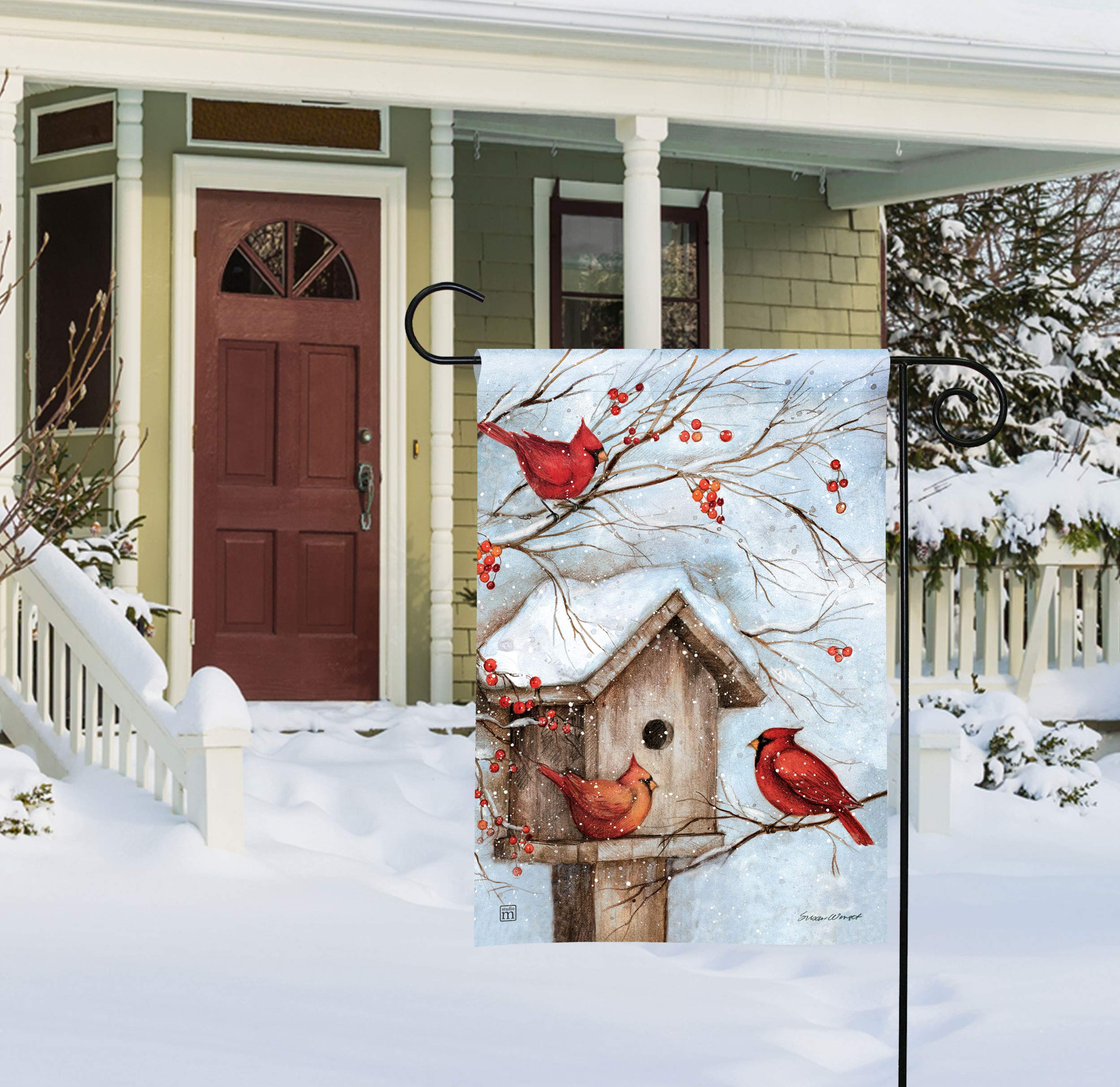 BreezeArt Gartenflagge Weihnachtsbaum Farm – 31,8 X 45,7 Cm, Premium SolarSilk Polyester