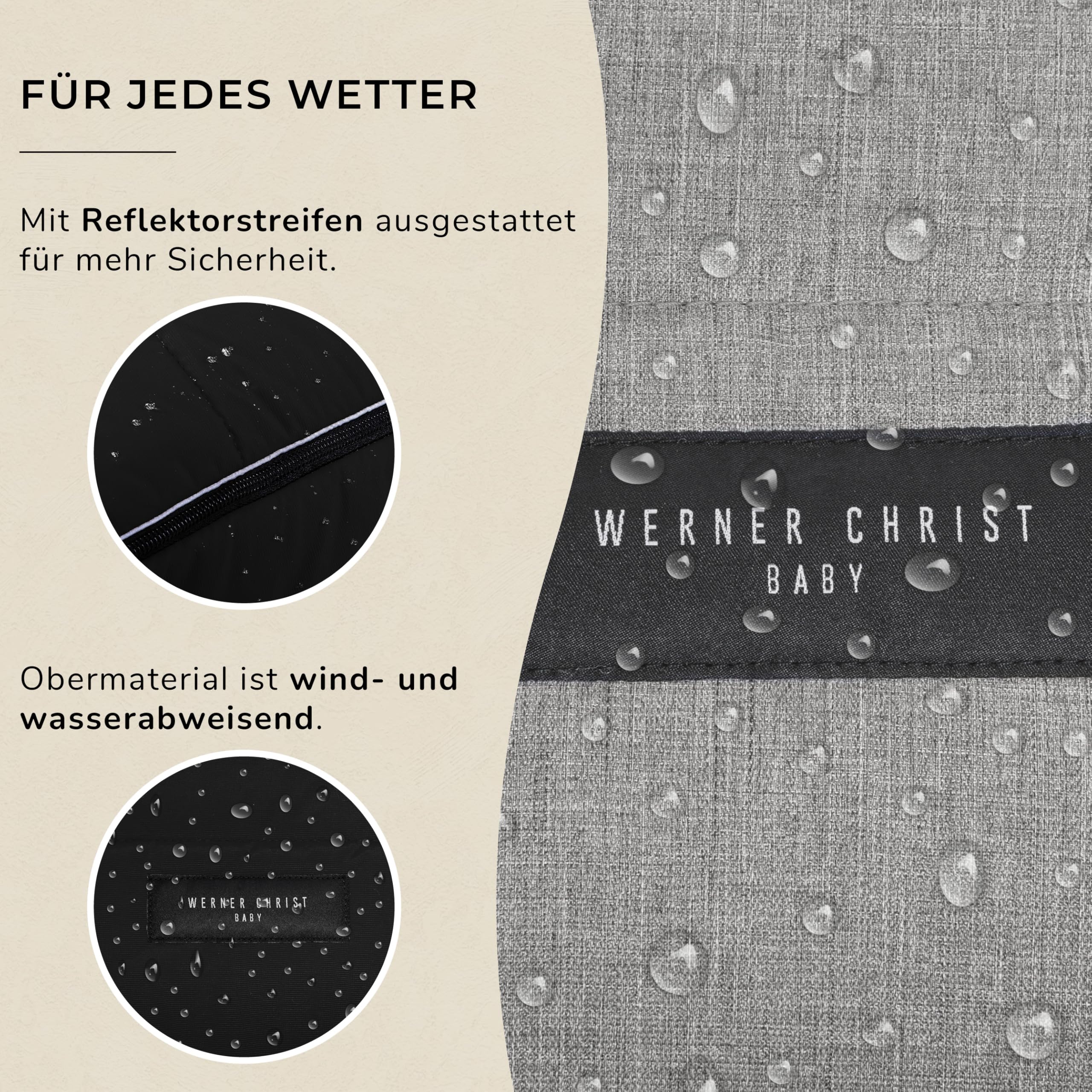 Śpiworek do wózka ze skóry jagnięcej WERNER CHRIST. Śpiworek z owczej skóry Thermo Baby, zimowy śpiworek ze zdejmowanym, prawdziwym futerkiem, może służyć jako wkładka do wózka (2 w 1) w kolorze beżowym, szarym, niebieskim, czarnym, czerwonym, brązowym
