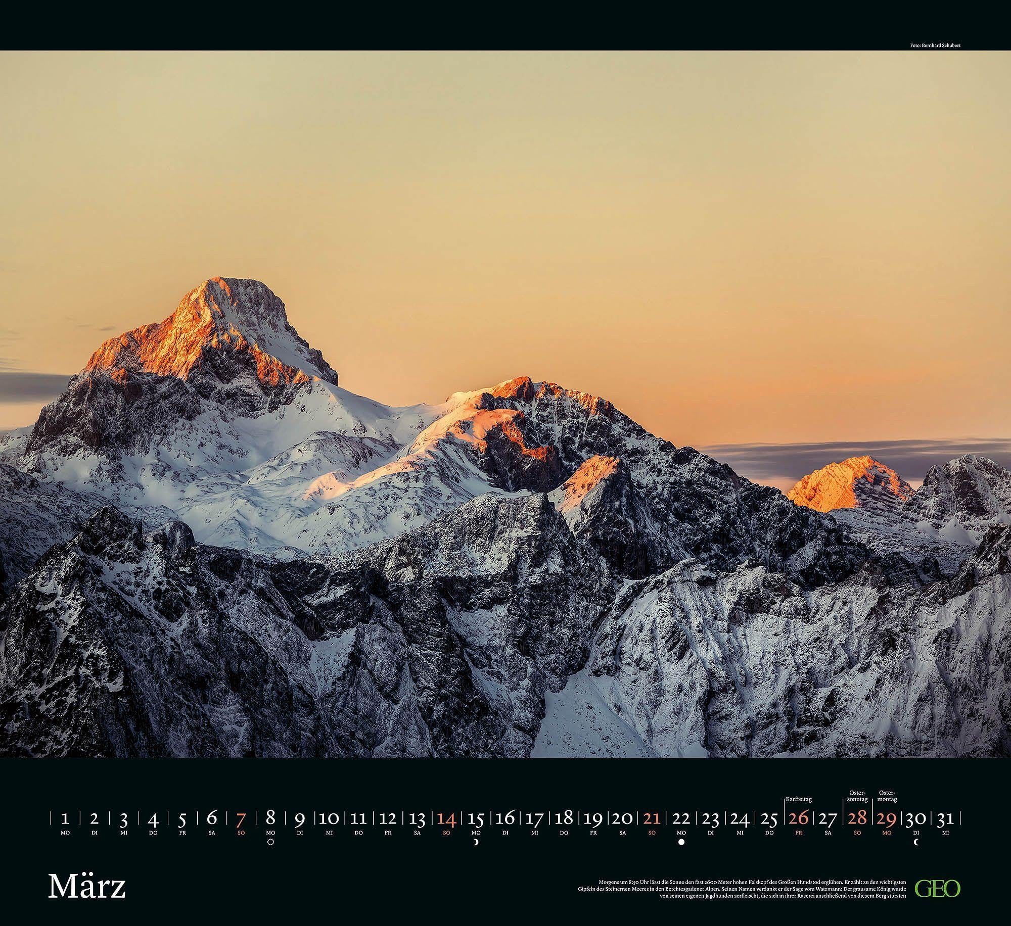 GEO Naturwunder Deutschland 2027: Wandkalender 60x55 cm mit 12 Fotografien, deutschem Kalendarium und Spiralbindung