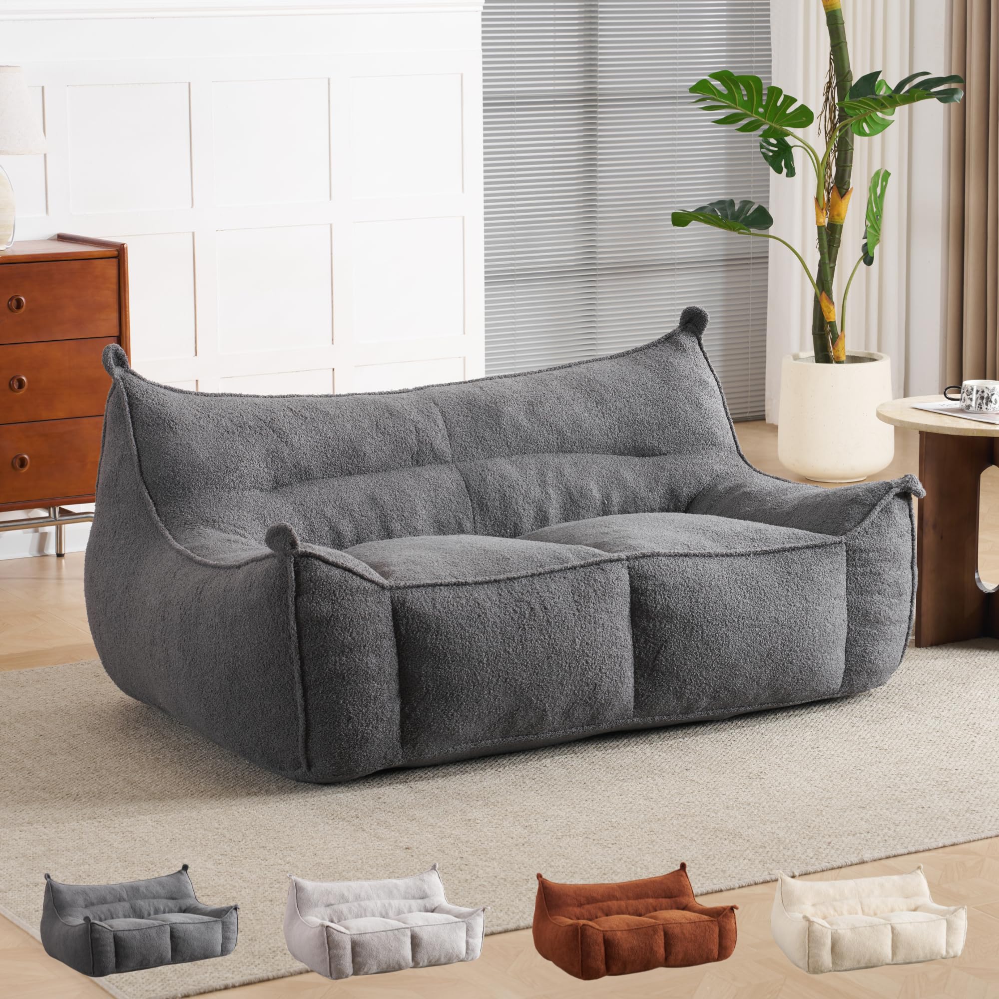 【新品】2-3人用 圧縮完成品ソファ 耐荷重300kg ふわふわ Amazon｜ソファー 圧縮ソファ クッションソファー 座椅子 可愛い外観