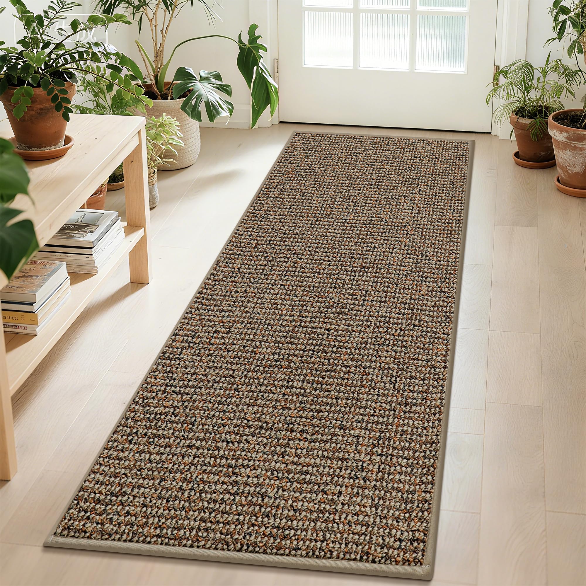BEQHAUSE Hallway Runner Rugs 2x6, Hallway Rug Non-Slip Washable(Rolled-Up NO Creases), Runner Rug Absorbent Stain Resistant Hall Rug Carpet Runner,