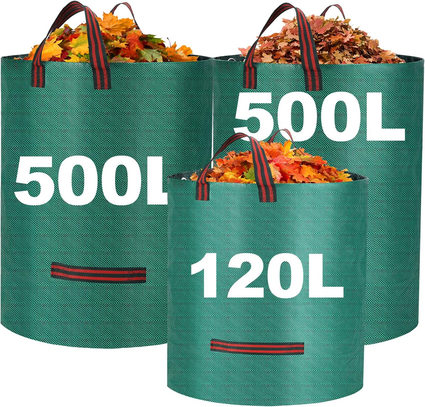 Heavy Duty Garden Waste Bags with Handles, Large Garden Bags Reusable