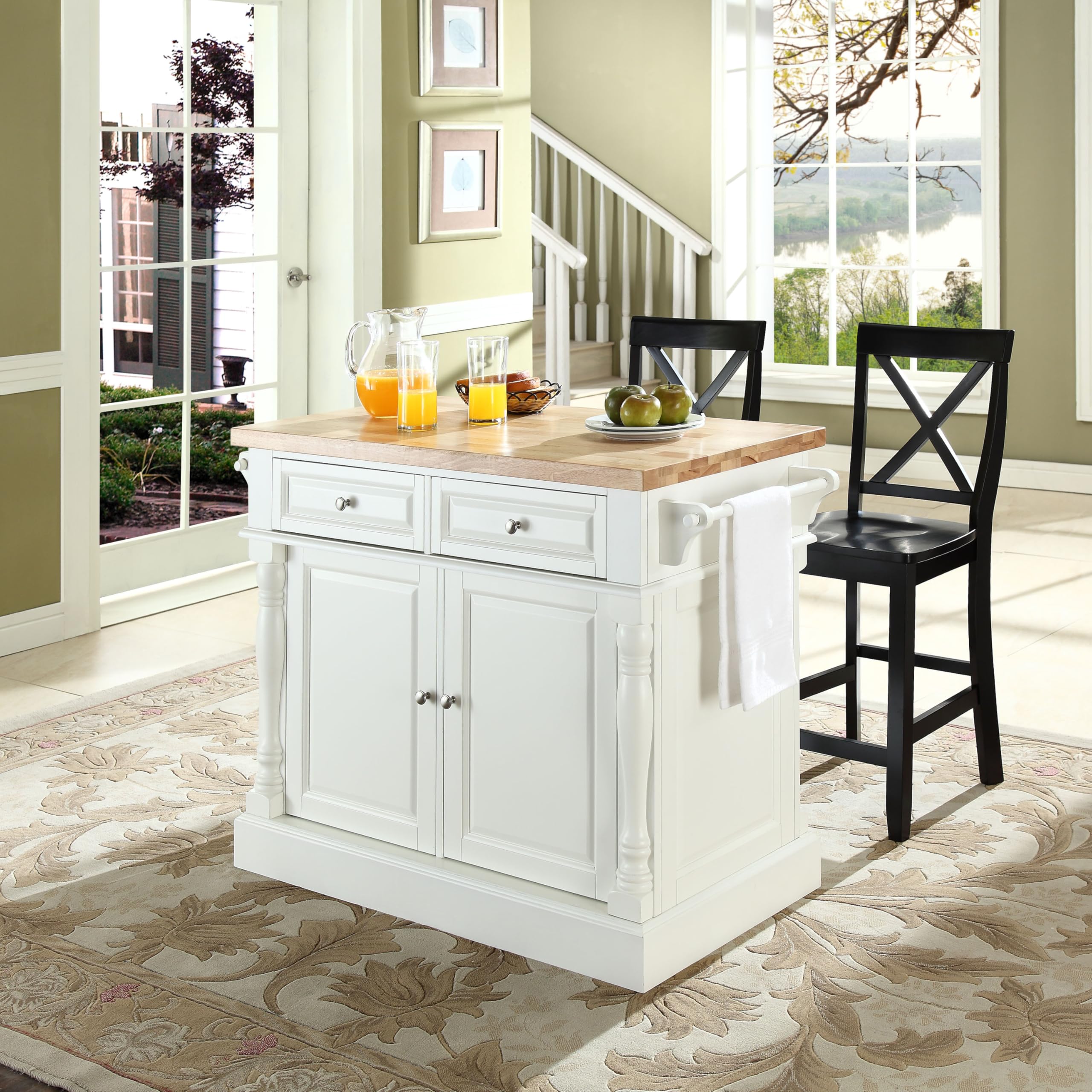 Amazon.com: Crosley Furniture Oxford Butcher Block Kitchen Island