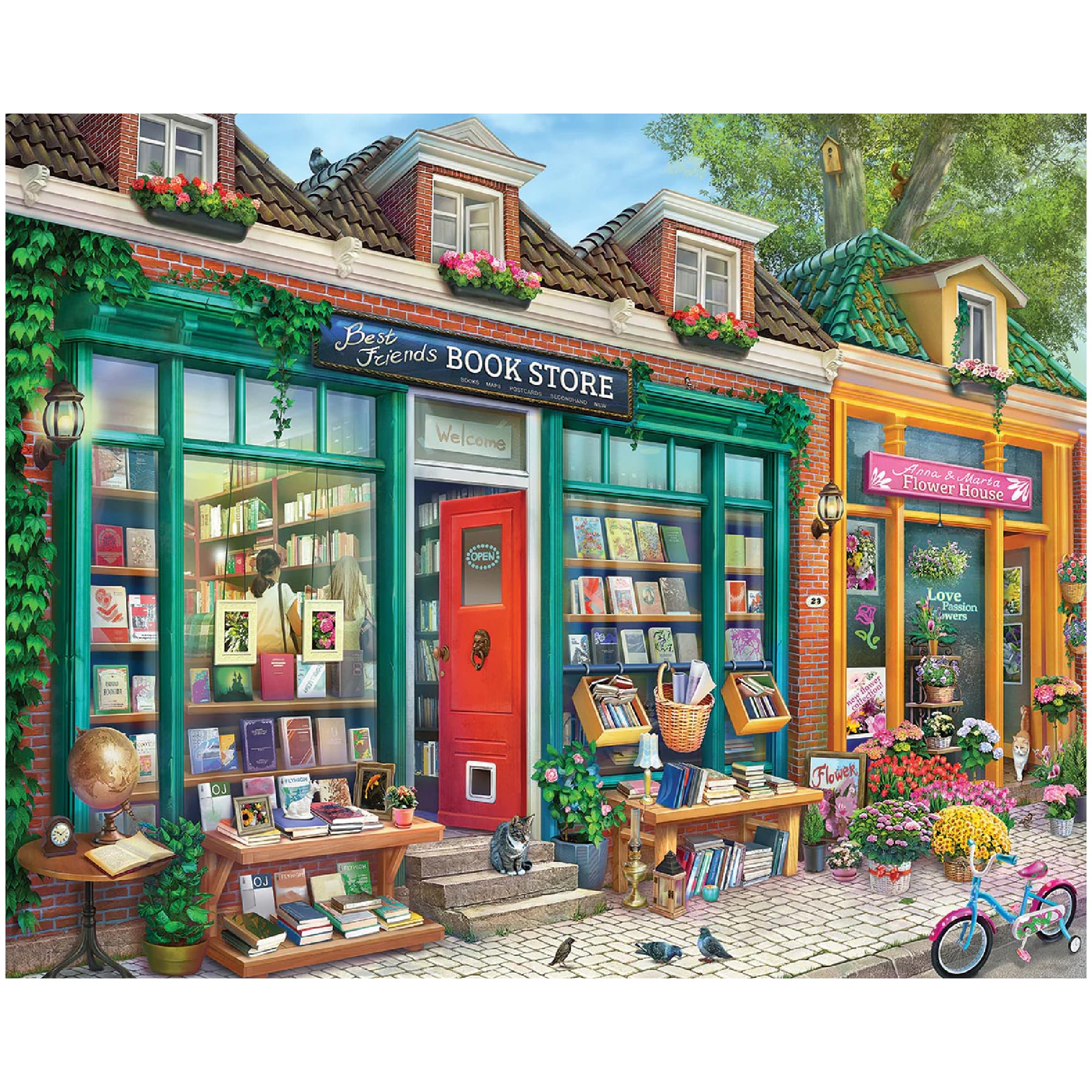 1000 Piece Jigsaw Puzzle, Best Friends Book Store
