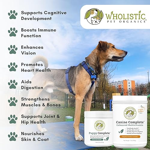 Miniatura 6 de Wholistic Pet Organics Multivitamínico para perros orgánico suplemento de alimento casero para perros multivitamínico para perros con probióticos