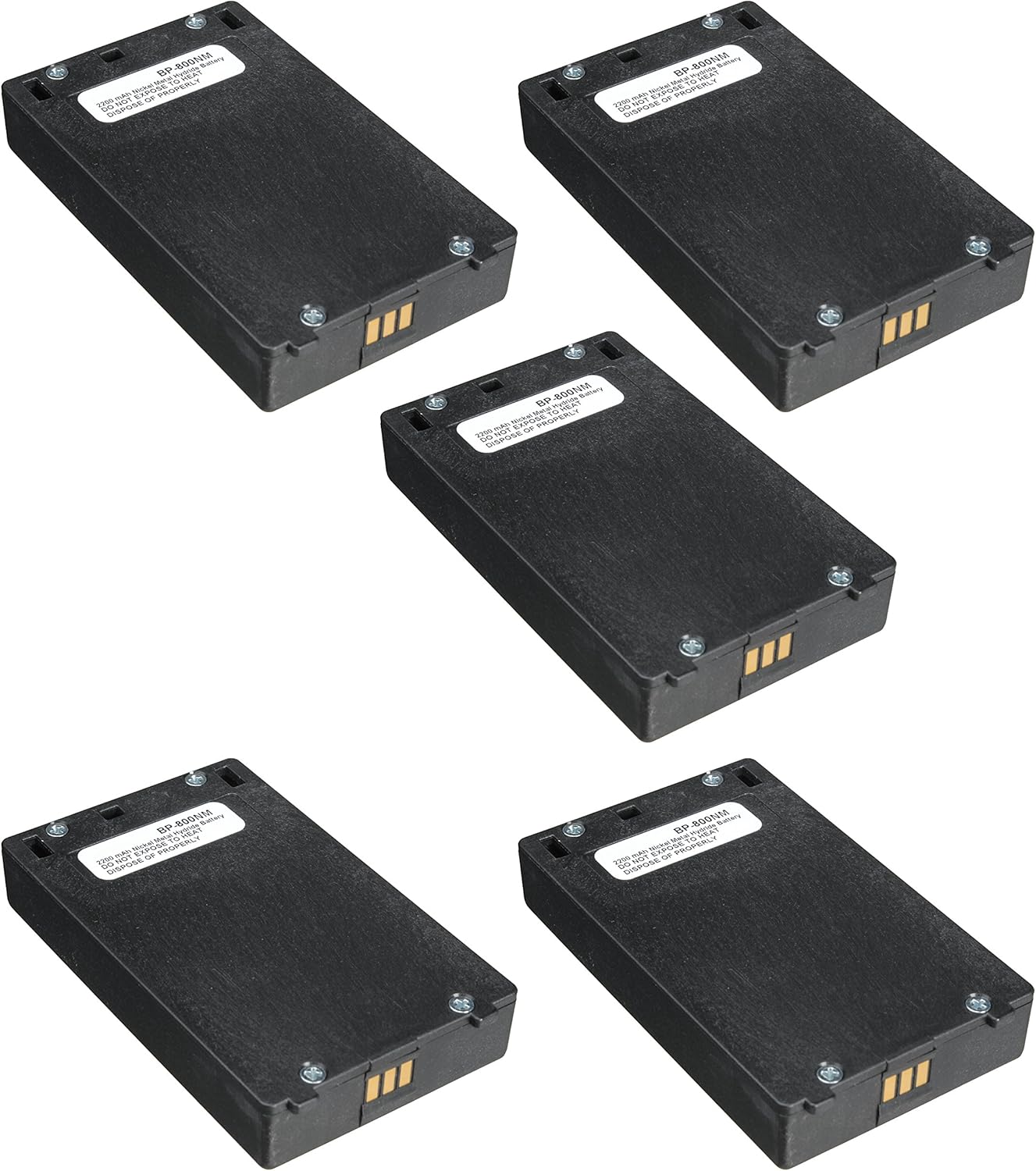 Synergy Digital Wireless Headset Batteries, Compatible with Telex TR-700 Wireless Headset, (Ni-MH, 7.2V, 2000 mAh), Combo-Pack Includes: 5 x SDHP-H1455 Batteries