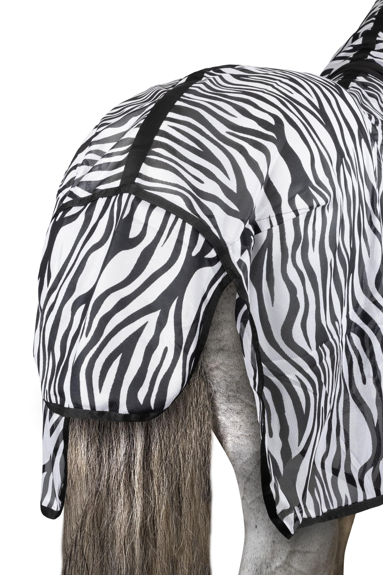 Horze Caballos Defender - Manta antimoscas con parte abdominal, protector de cuello y cola, protección contra insectos y protección UV