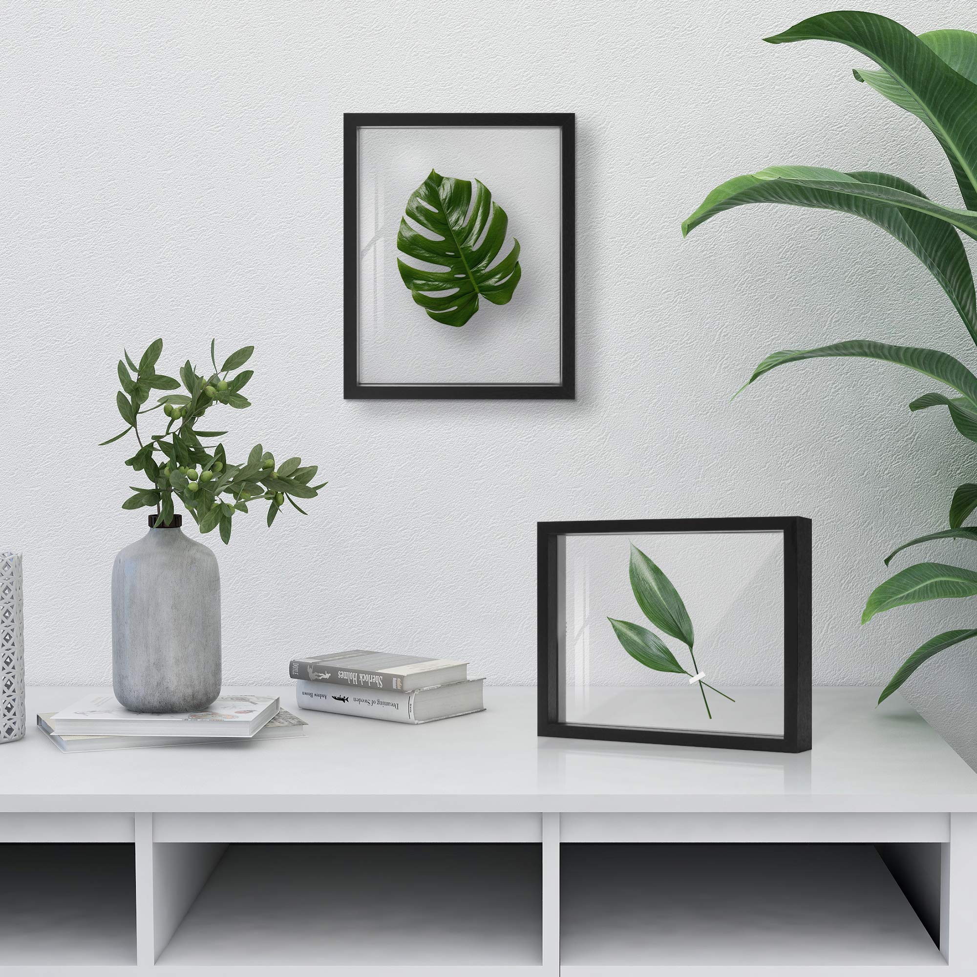 Amazon.co.jp: Afuly 写真フレーム 両面ガラスディスプレイ 透明 8x10