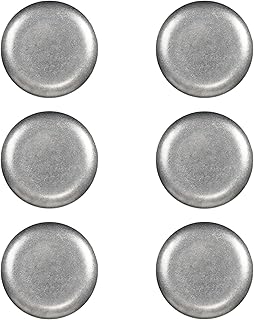 Moab Stainless Steel Coupe Dinnerware, 10.25" Round Plate, Set of 6