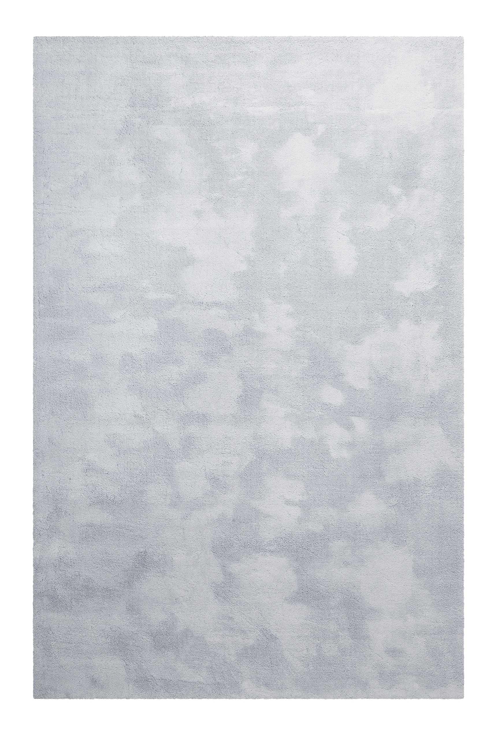 Sienna - Alfombra de pelo largo, moderna, acogedora, suave, mullida para salón, dormitorio y habitación de los niños (gris claro, plata, 70 x 140 cm)