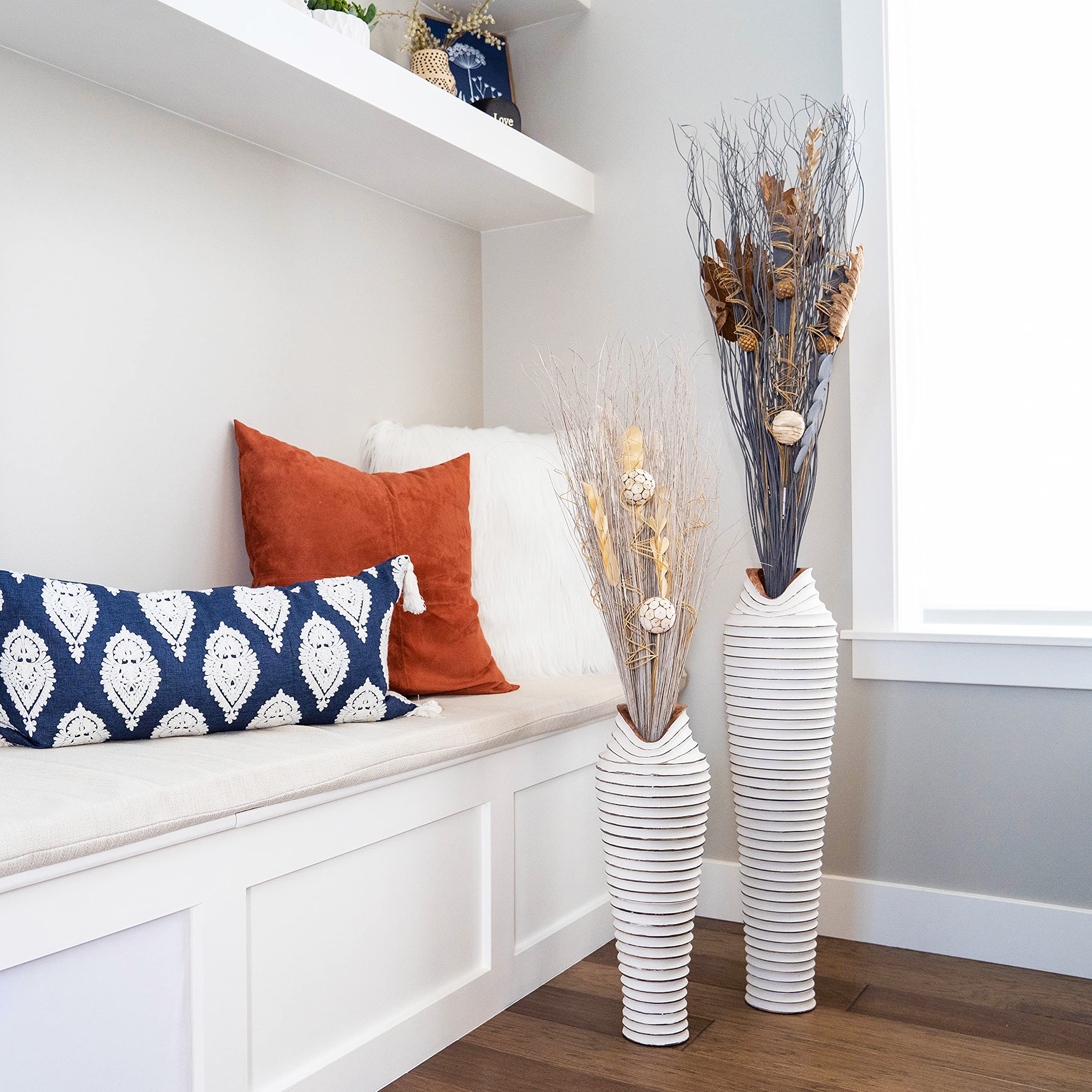 Buy Walbrook Extra Large Floor Vase 23" Tall White Vase, Large Vases