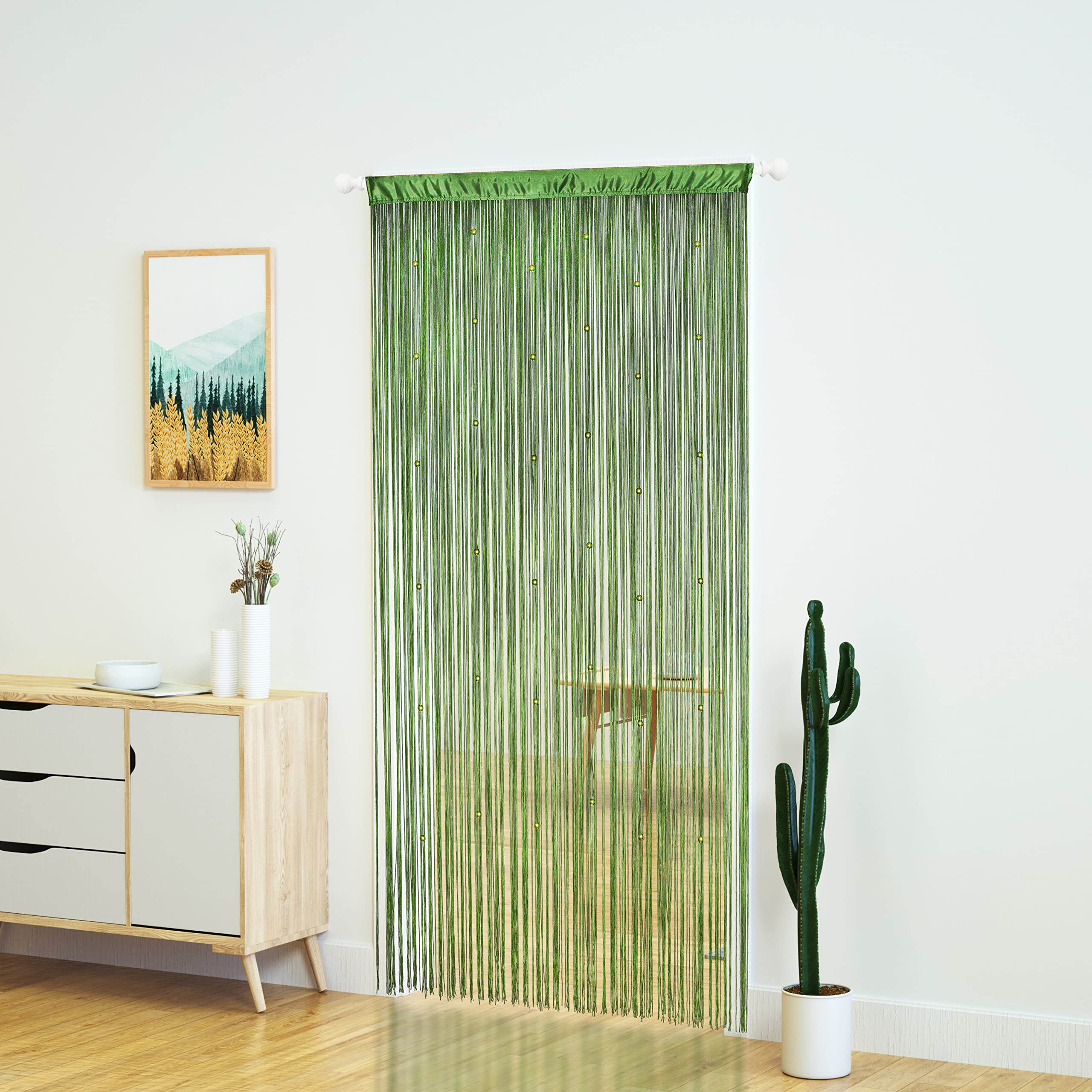YaoYue Cortina con Cuentas para Puerta, 99 cm de Ancho x 200 cm de Largo