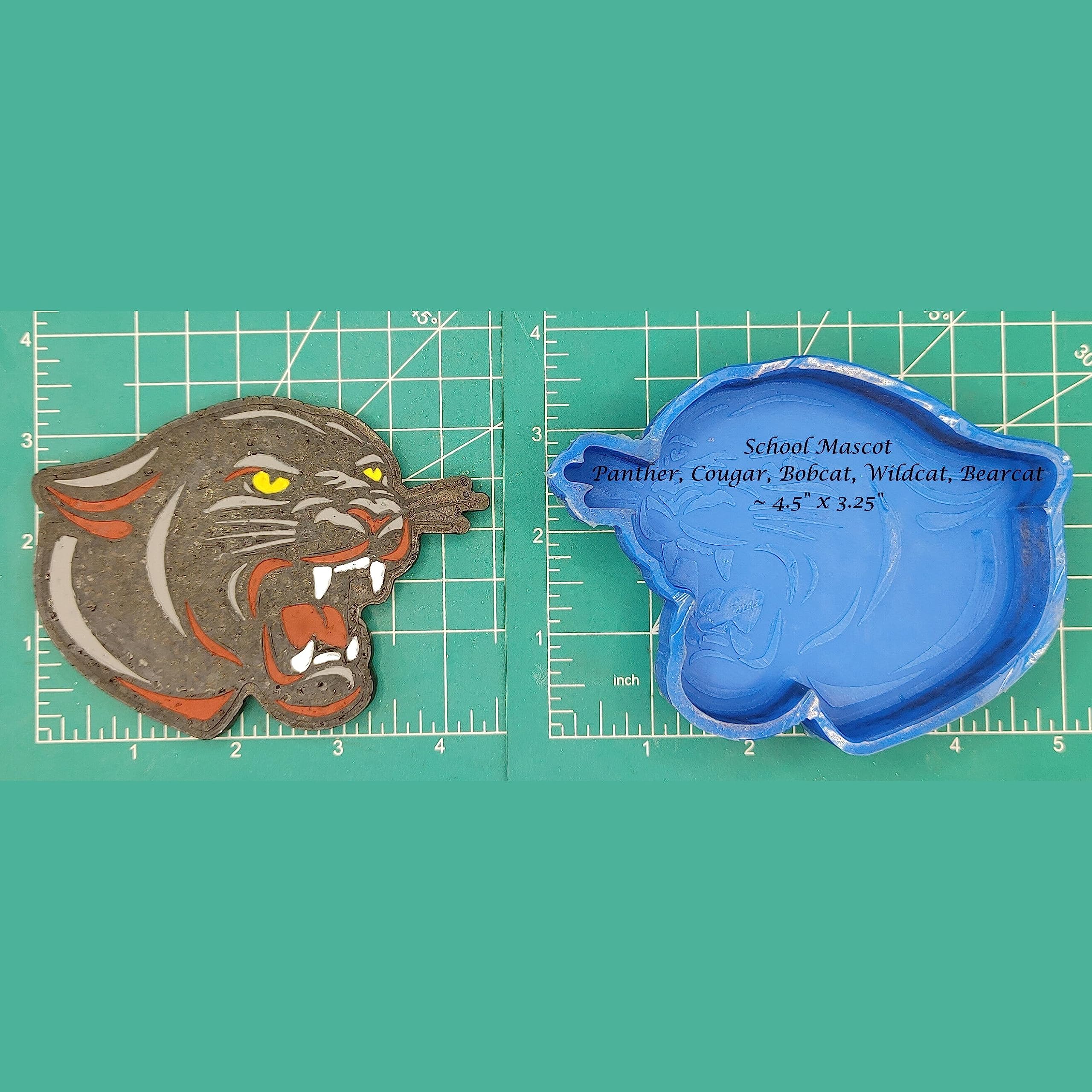 Panther Bobcat Cougar Wildcat Bearcat School Mascot - Silicone Freshie Mold -