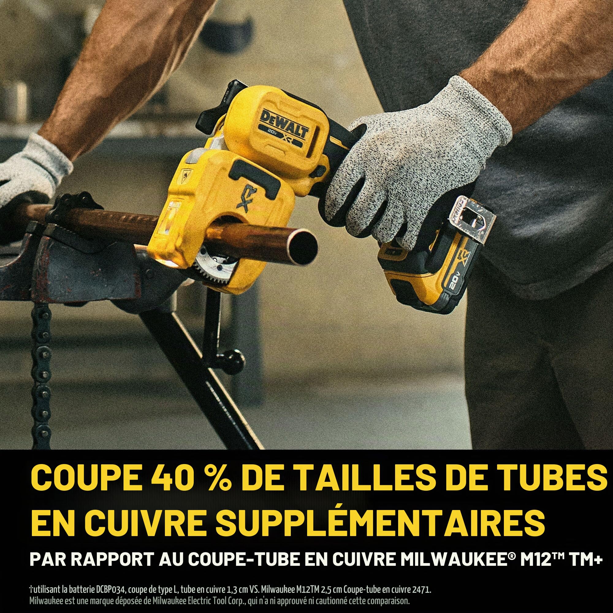 DEWALT Kit de coupe-tubes en cuivre XR 20 V MAX 1-1/4 po (DCE154E1)