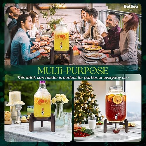 Miniatura 7 de Soporte dispensador de bebidas de ancho ajustable de 8 a 11.2 pulgadas de ancho  Tarro de bebidas y soporte de plástico para jarra de agua  para