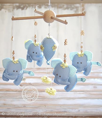 Elephant Baby Mobile for Baby Boy