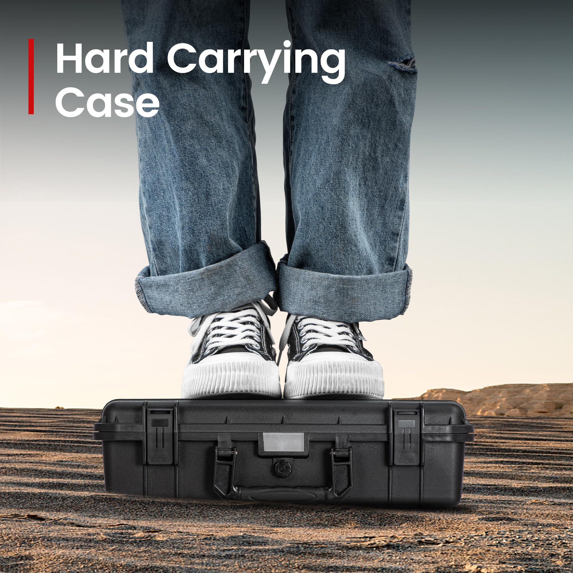 Luck&Link Carrying Bag Case for ROG Xbox Ally X - Hard Waterproof Case for Rog Xbox Ally, Controllers, Docking Station & Accessories - Large Capacity - 5