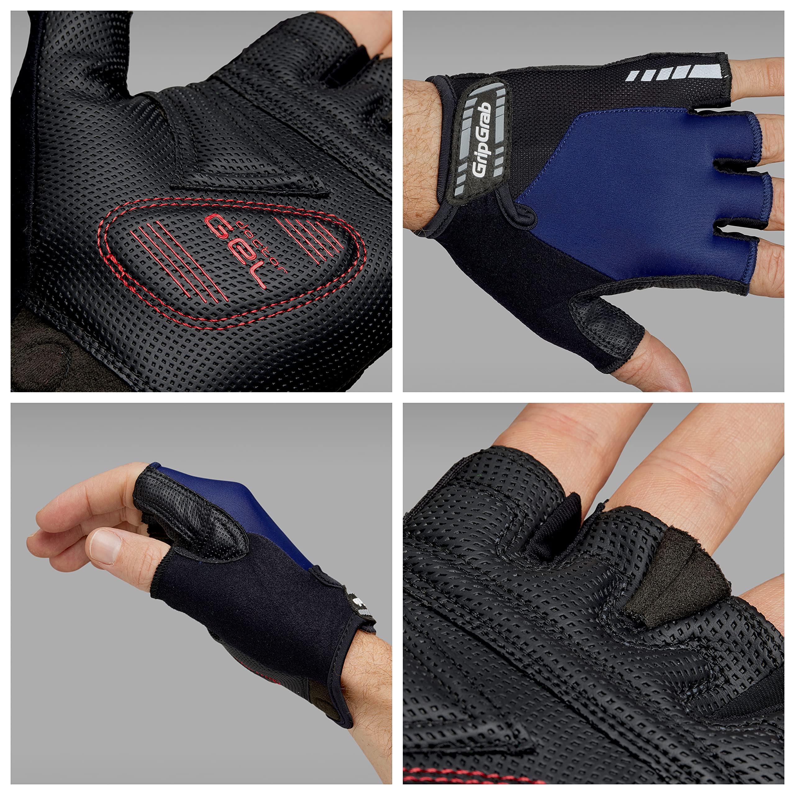 GripGrab Guanti da Ciclismo Estivi ProGel Imbottiti Antiscivolo a Dita Corte Confortevoli Guanti MTB Gravel Bici da Corsa