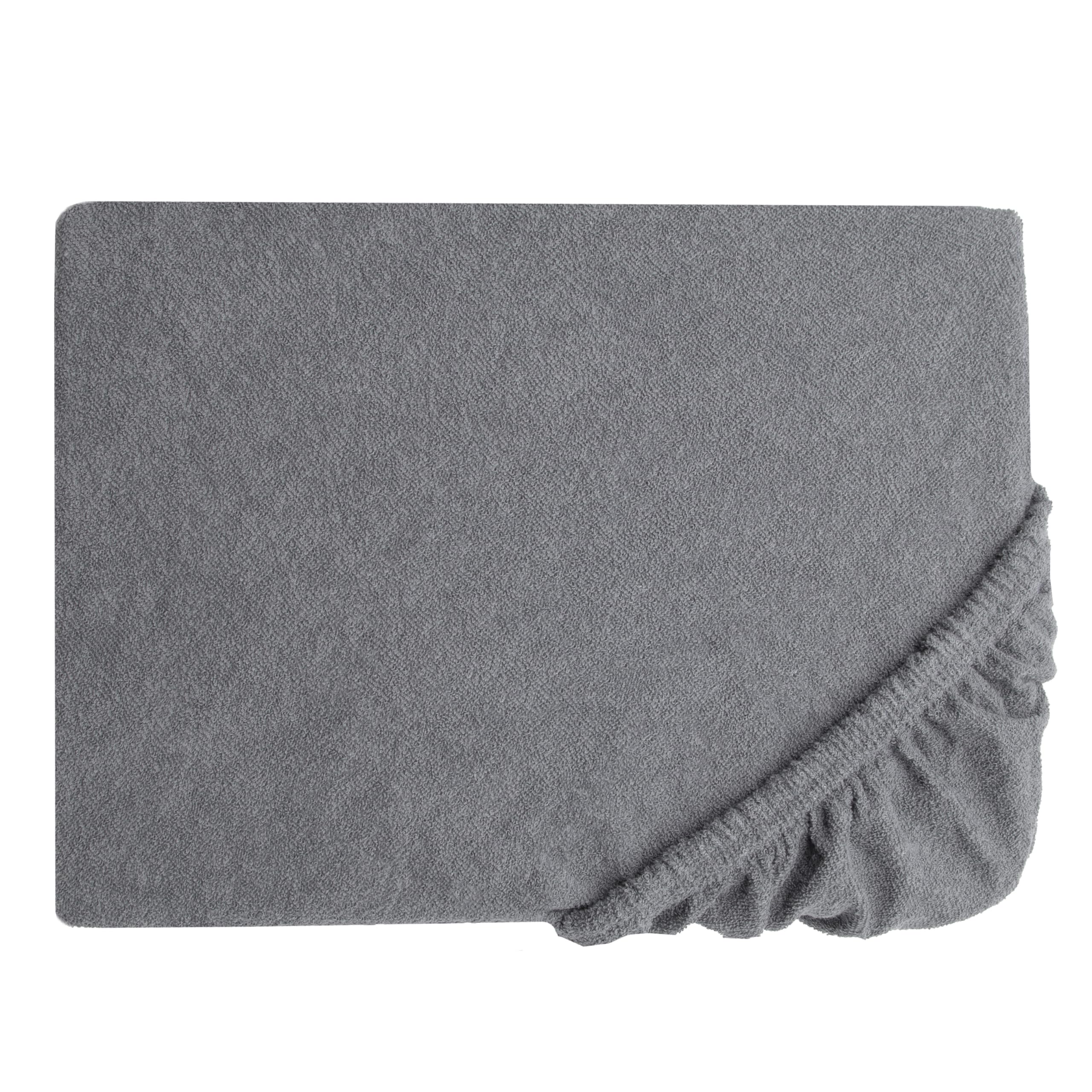 ZOLLNER Funda para Camilla: Funda Protectora Duradera de 70 x 200 cm, Lavable a 95 °C, Mezcla de algodón, con elástico Alrededor, en Color Grafito, con certificación Oeko Tex®