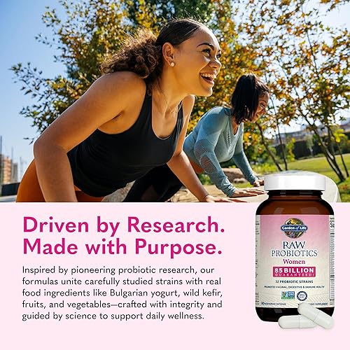 Miniatura 7 de Garden of Life Probióticos Crudos para Mujeres – 85 mil millones de UFC probióticos para la salud vaginal con vitaminas, minerales y enzimas – 90