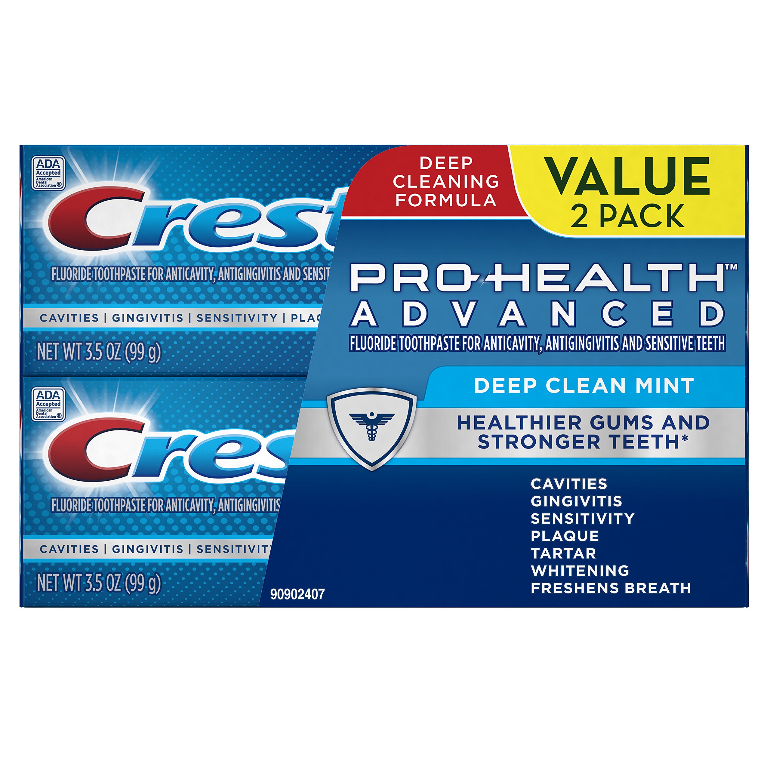 Deep Clean Mint Twin Pack Pro Health Advanced Deep Clean Toothpaste (3.5 Ounce Tubes Each)